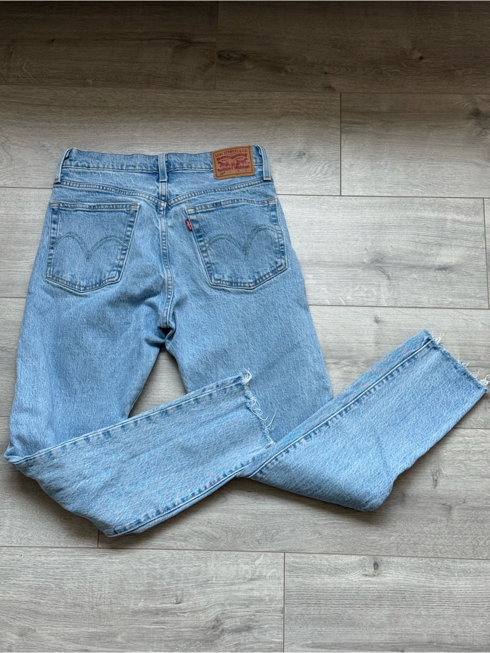 Levi's 501 Light Blue Straight Leg Women's Jeans